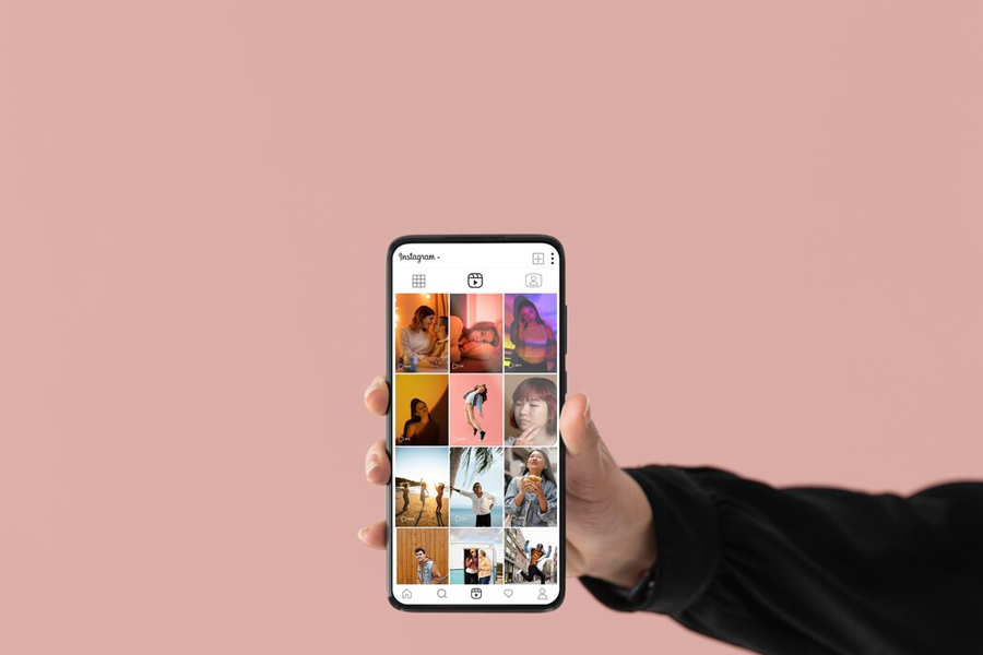phone with open Instagram profile