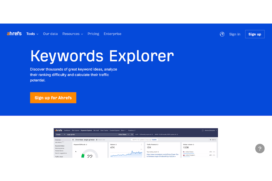 Ahrefs Keyword Explorer