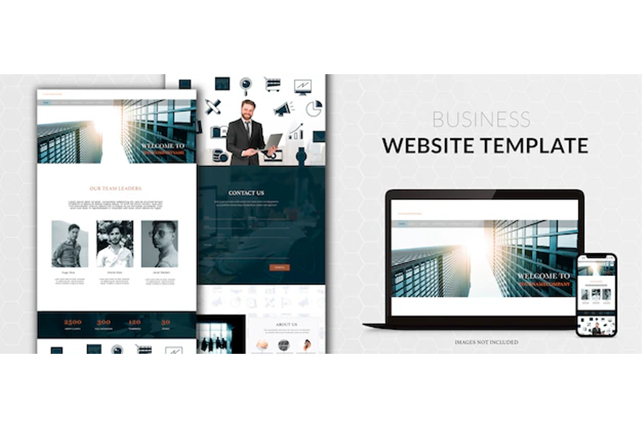 Website builder template example