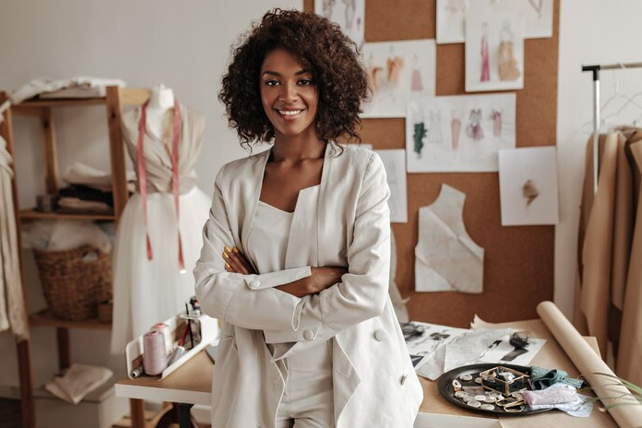 Woman entrepreneur in her office