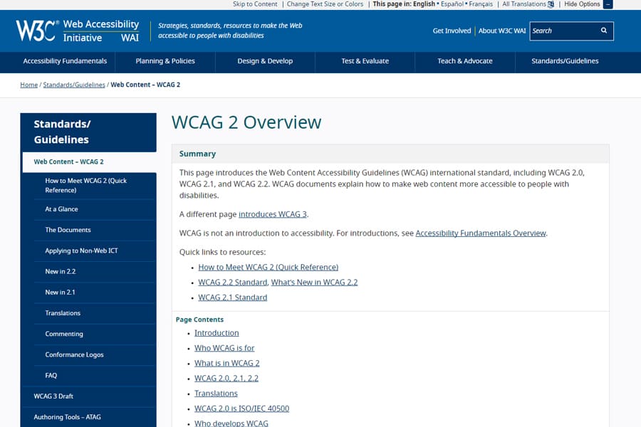 Web Content Accessibility
