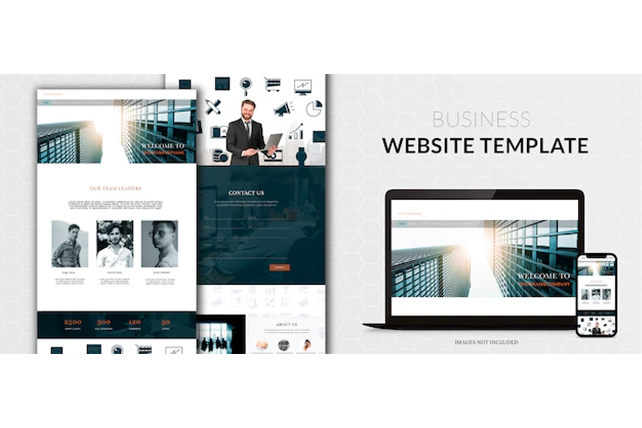 Website builder template example